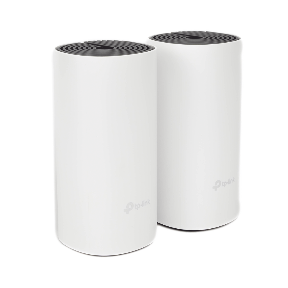 Kit de Router inalámbrico mesh Deco E4 para Hogar / Doble banda AC 1200  / 2 puertos 10/100 Mbps / Compatible con amazon alexa.