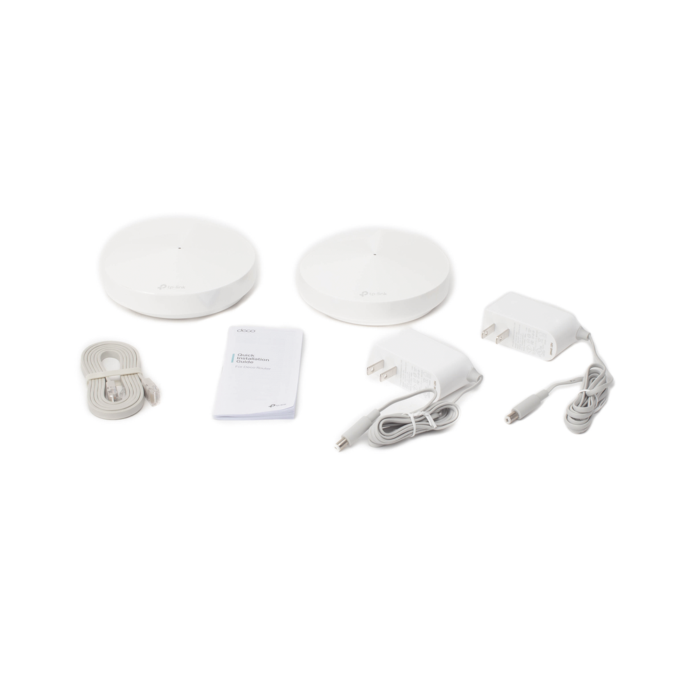 KIT de sistema Router inalámbrico Deco M5 mesh para Hogar / Doble banda AC 1300 / 2 puerto Gigabit / 4 antenas internas / Seguridad de HomeCare gratuito por 3 años