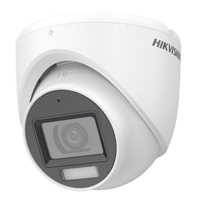 Hikvision Kit cámaras TurboHD 1080p  DVR 4 Canales con audio por coaxitron 4 Cámaras con Micrófono y  106° Visión/  luz blanca + IR visión nocturna