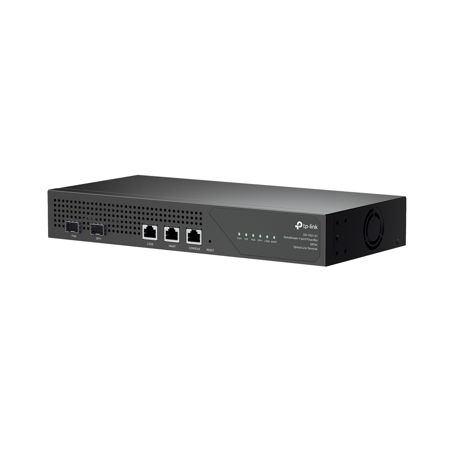 Delta Stream - OLT de 1 puerto GPON / Conexión de hasta 128 ONUs / 1 Puerto 2.5 Gigabit RJ45 Uplink PoE/  1 Puertos SFP+ Uplink / Fuentes Redundantes AC- PoE at / Administración desde la nube (DPMS)