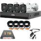 Kit de Videovigilancia SAXXON 4 Cámaras Full HD 1080P con DVR 4 Canales y Disco Duro 1TB