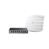 Kit de access point EAP245 y switch PoE TL-SG108PE, doble banda AC, hasta 1750 Mbps, 1 puerto Gigabit
