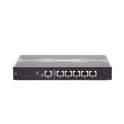 EdgeRouter 6 PoE pasivo 24 V, con 5 puertos 10/100/1000 Mbps + 1 puerto SFP, con funciones avanzadas de ruteo