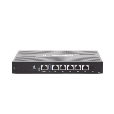 EdgeRouter 6 PoE pasivo 24 V, con 5 puertos 10/100/1000 Mbps + 1 puerto SFP, con funciones avanzadas de ruteo