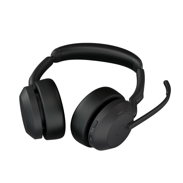 Jabra Evolve2 55, Auricular stereo versión MS, dongle USB-A con cancelación de ruido (25599-999-999)