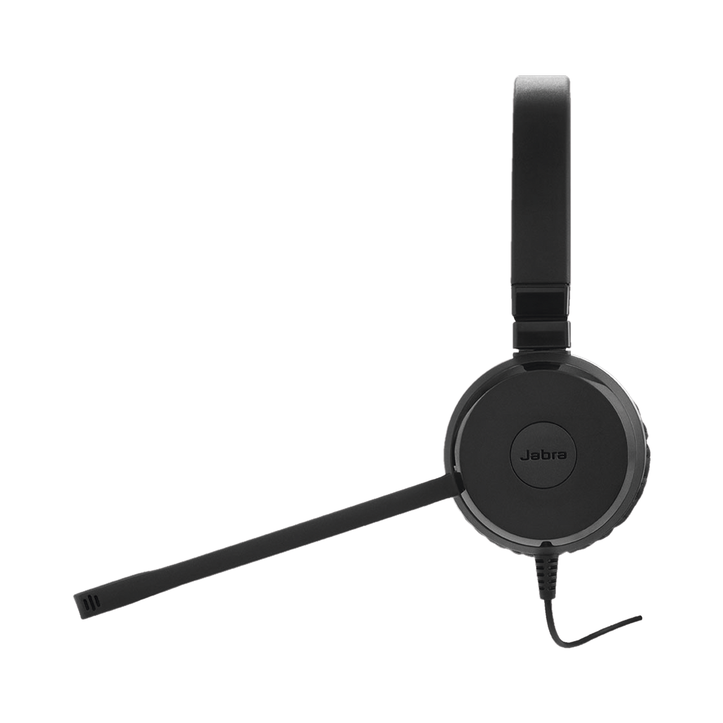 Diadema Jabra Evolve 30 Duo con conexión USB 3.5mm, micrófono con cancelación de ruido y controlador en el cable con botones e indicadores LED