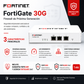 Firewall Fortinet FortiGate 30G, Alámbrico, 3 x RJ-45, 570 Mbit/s,Incluye Garantía FortiCare y Licencia FortiGuard 24x7 UTP 1 Año