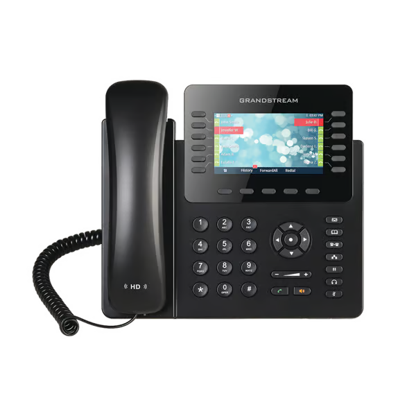 Teléfono IP empresarial de 12 Líneas con 5 teclas de función y conferencia de 4 vías, PoE