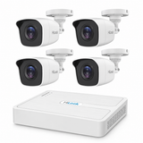 HiLook Kit de Vigilancia HL-1080-MC4 de 4 Camaras CCTV Bullet con Grabadora de 4 Canales