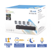 Kit TurboHD 1080p: DVR 4 Canales, 4 Cámaras ColorVu con Micrófono, Grabación a Color 24/7, Fuente de Poder, Cables, Compatible con HikConnect