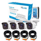 Kit de Cámaras de Seguridad de 4 Cámaras Hilook Full HD 1080p Bala color Blanco Metálicas Disco Duro 1TB