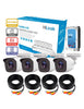 Hikvision Kit cámaras TurboHD 1080p + Disco Duro 1TB / DVR 8 canales con H.265+ / 4 Cámaras Bala Metálicas / Fuente de Poder / Accesorios de Instalación