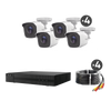 Kit cámaras TurboHD 1080p Hikvision / DVR 8 canales con H.265+ / 4 Cámaras Bala Metálicas / Fuente de Poder / Accesorios de Instalación