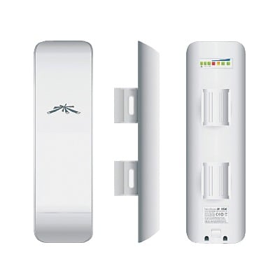 NanoStation airMAX M2 CPE,  hasta 150 Mbps, frecuencia 2 GHz (2412-2462 MHz) con antena integrada de 11 dBi
