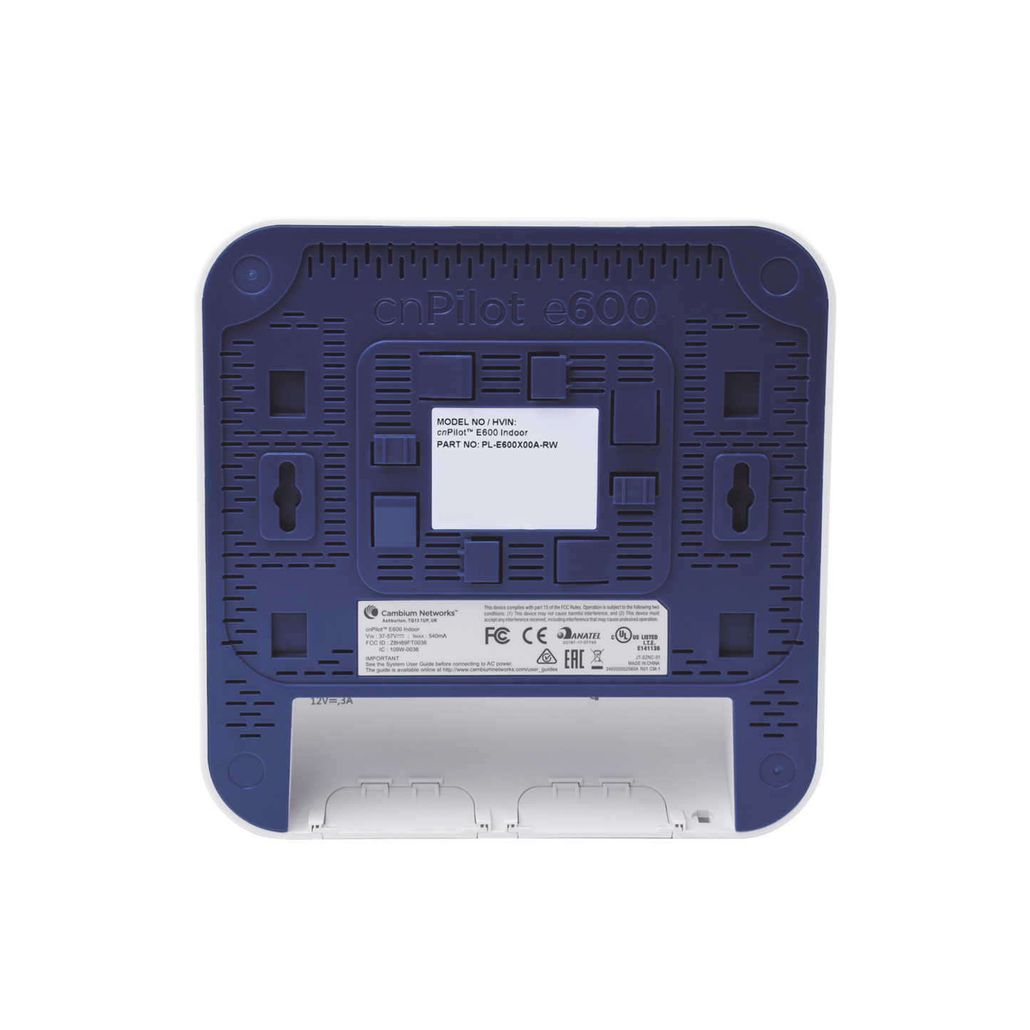 Access Point WiFi cnPilot e600 Indoor para alta cobertura y densidad de usuarios, Doble Banda, Wave 2, MU-MIMO 4X4, antena Beamforming Omnidireccional, hasta 512 clientes