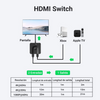 HDMI 2.0 Switch BidireccionalSplitter, 1 Entrada 2 Salidas, HDMI Conmutador 4K 1080P 3D HDCP 2.2 | Led Indicador | HDR | Dolby Atmos | Potente Chip IC | Diseño Compacto | No Requiere Energía