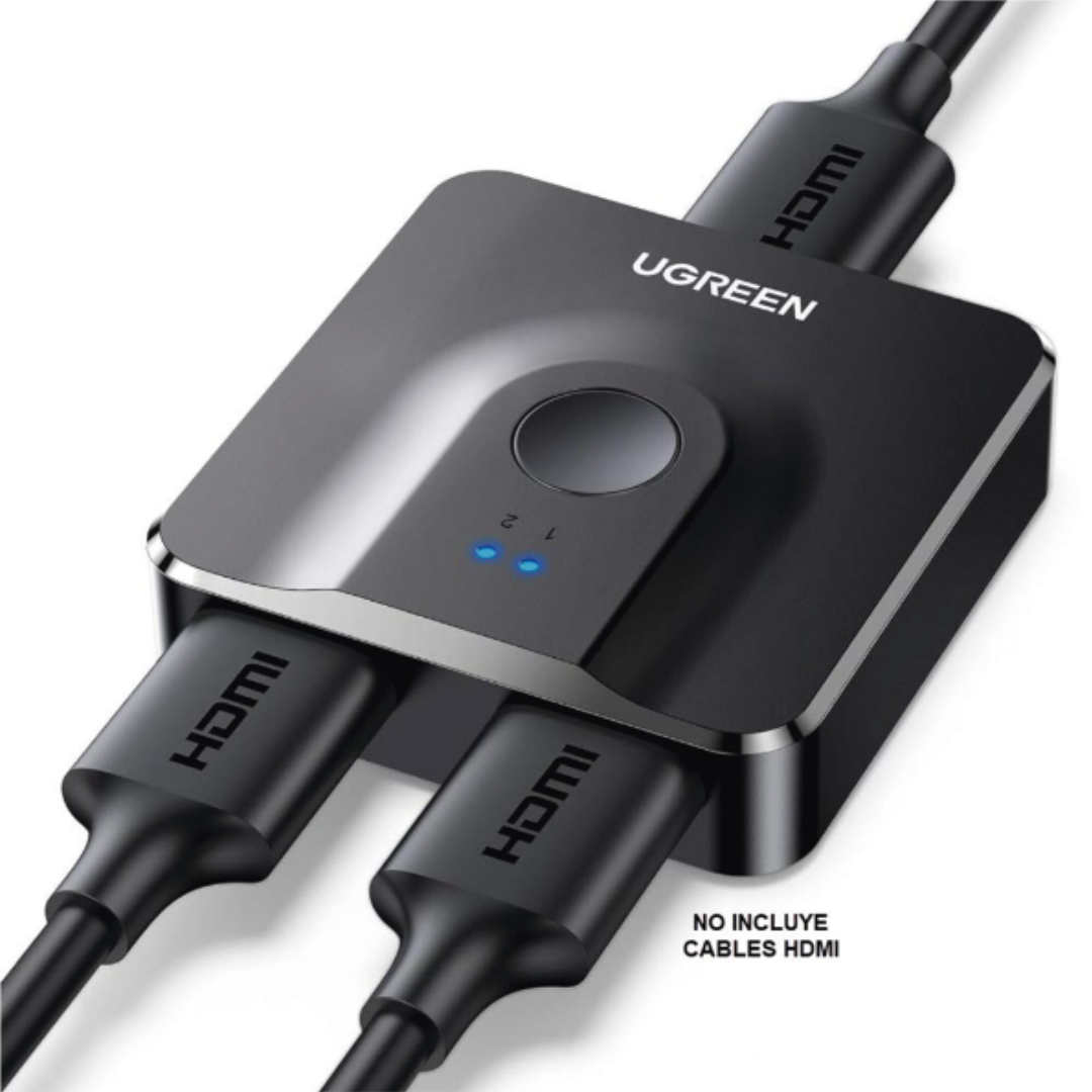 UGREEN HDMI 2.0 Switch Bidirectional 2 Entradas 1 Salida, HDMI Splitter Conmutador 1 Entrada 2 Salidas