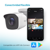 Kit de Cámaras Hikvision TurboHD 1080p Lite con Micrófono Integrado | DVR 4 Canales con Audio por Coaxitron | 4 Cámaras Bala de Policarbonato