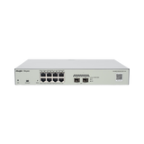 Switch Administrable PoE Capa 2 con 8 puertos Gigabit PoE 802.3af/at + 2 SFP para fibra 1Gb, gestión gratuita desde la nube, 125w