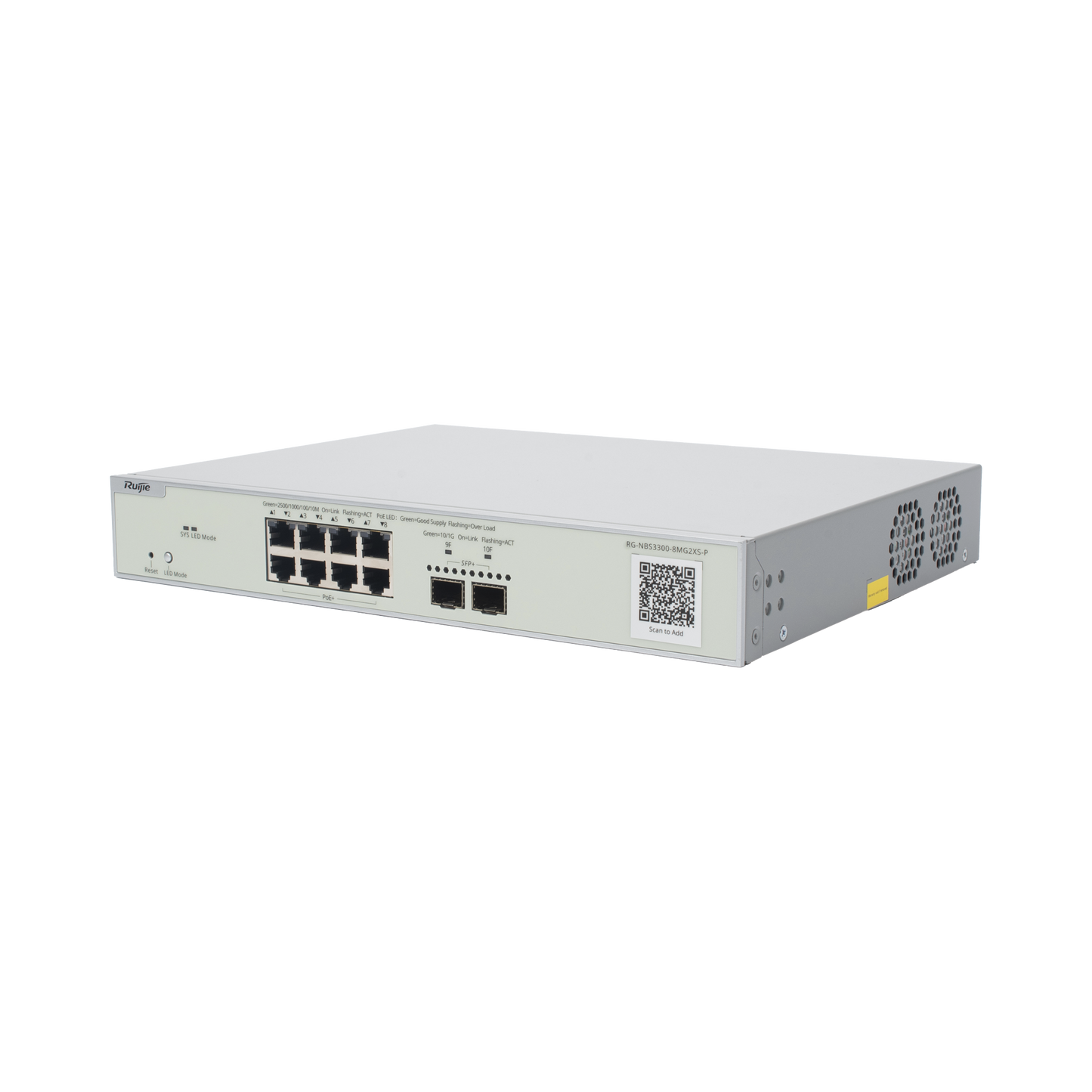Switch Multi-Gigabit PoE+ Capa 2 con 8 Puertos 2.5G PoE+ hasta 240W y 2 Uplink SFP+ 10G ,Administrable Cloud, Diseñado Para Access Points WiFi 6/7