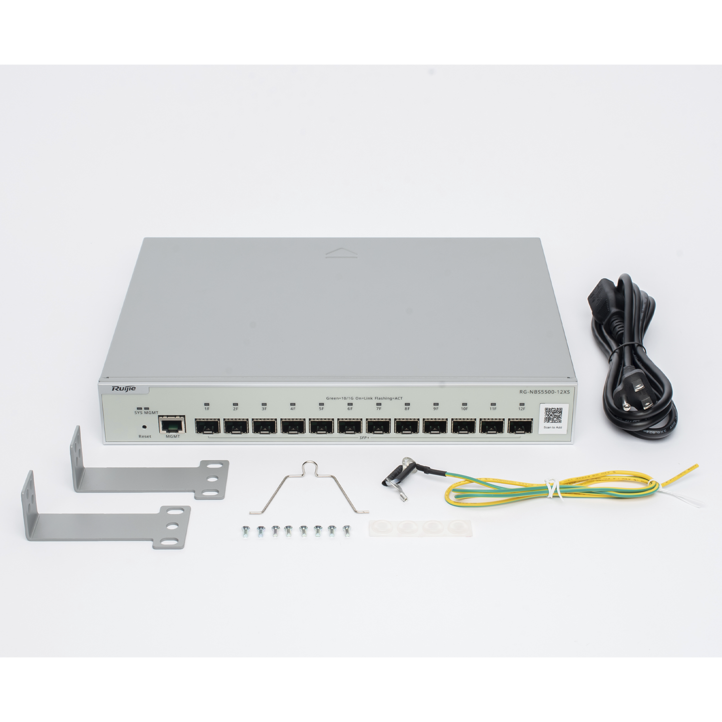 Switch Administrable Full Aggregation Capa 3, 12 Puertos SFP+ 10G y un Puerto MGMT