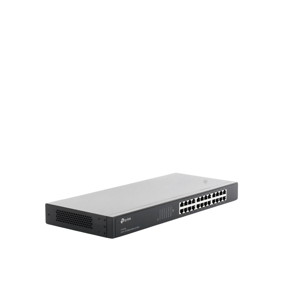 Switch no administrable de 24 puertos 10/100 Mbps para montaje en rack