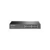 TP-Link - Conmutador no administrado Gigabit Ethernet TL-SG1016D de 16 puertos, listo para usar, metálico, para escritorio o montaje en rack, sin ventilador, vida útil limitada