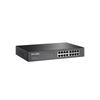 TP-Link - Conmutador no administrado Gigabit Ethernet TL-SG1016D de 16 puertos, listo para usar, metálico, para escritorio o montaje en rack, sin ventilador, vida útil limitada