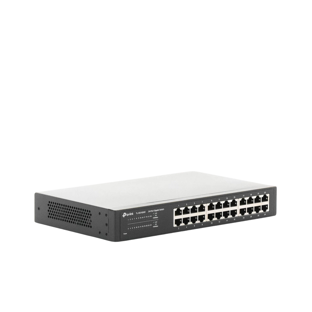Switch Gigabit no administrable de 24 puertos 10/100/1000 Mbps para escritorio/rack