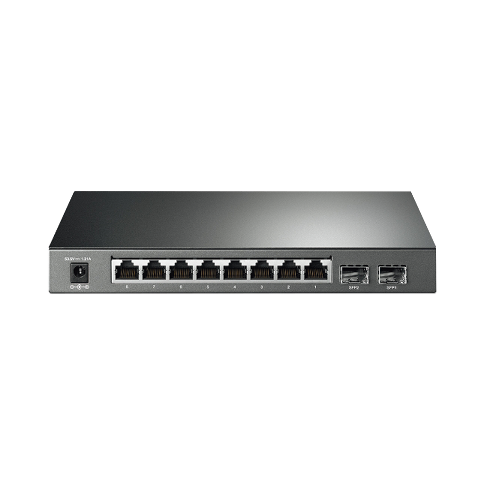 Switch PoE JetStream SDN Administrable 8 puertos 10/100/1000 Mbps + 2 puertos SFP, 8 puertos PoE, 61W, administración centralizada OMADA SDN