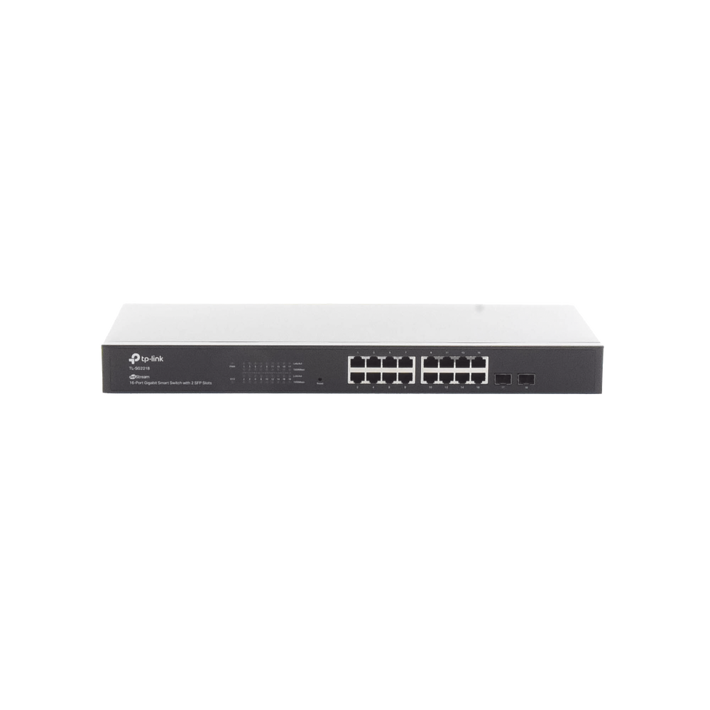 Switch Omada SDN Administrable / 16 puertos Gigabit y 2 puertos SFP / Funciones sFlow, QinQ y QoS / Administración centralizada OMADA