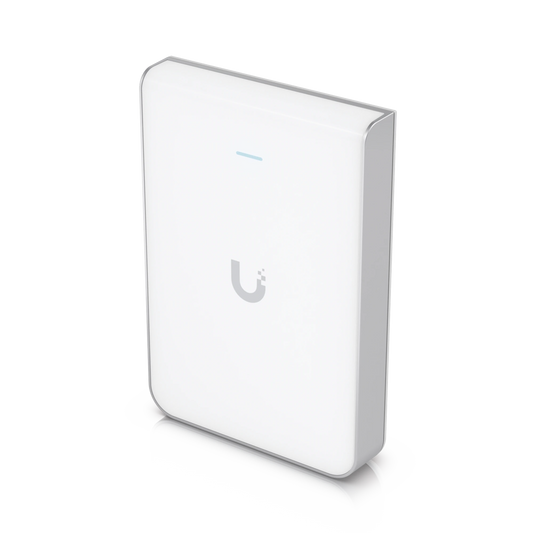 Access Point UniFi U6 In Wall/Montaje p/pared, WIFI 6 2.4 Y 5 Ghz, hasta 5.3 Gbps, 1 pto PoE In, 4 ptos secundarios (1 PoE Out)