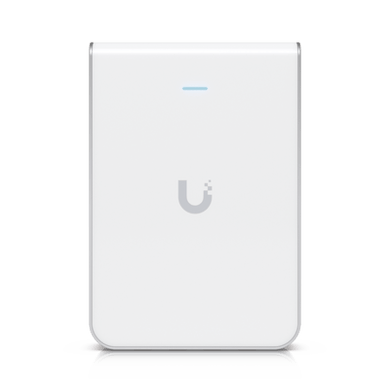 Access Point UniFi U6 In Wall/Montaje p/pared, WIFI 6 2.4 Y 5 Ghz, hasta 5.3 Gbps, 1 pto PoE In, 4 ptos secundarios (1 PoE Out)