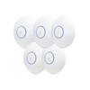 Paquete de 5 Access Point UniFi de largo alcance, Doble banda 802.11ac MIMO2X2 para interior, PoE 802.3af, soporta 250 clientes, hasta 867 Mbps, Los equipos no incluyen poe se sugiere comprar aparte el  modelo POE-24-12W-G