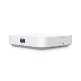 UniFi Cloud Gateway MAX, Router con todos los servicios UniFi, administra hasta 30 dispositivos UniFi y 300 clientes. 1 pto WAN 2.5G, 4 pts LAN 1G (uno configurable como WAN), seguridad IDS/IPS, VPN, bloqueo de apps/URLs, 512 GB memoria interna