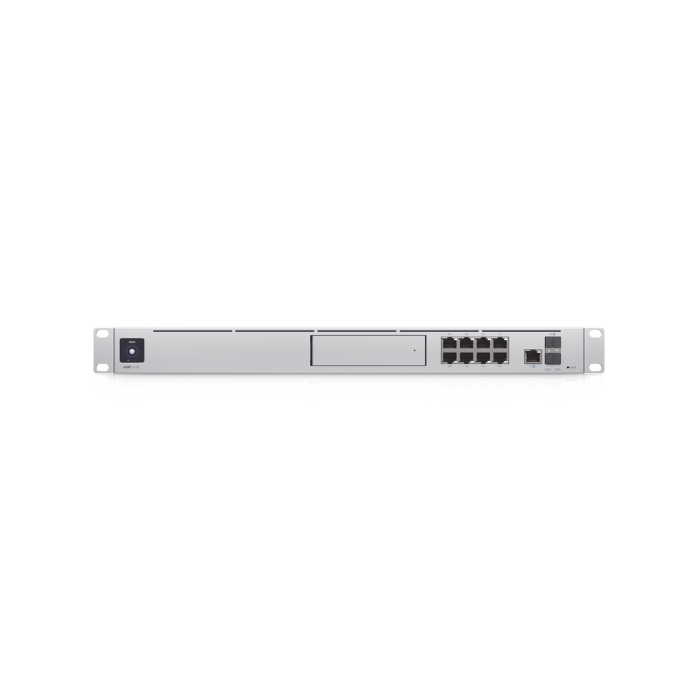 UniFi OS Console: Dream Machine Special Edition, 8 puertos LAN RJ45 con POE, 1 LAN SFP+, 1 WAN 2.5G RJ45  y 1 WAN SFP+, 128 GB de memoria interna. Todas las aplicaciones UniFi integradas