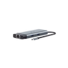 Adaptador HUB 6 en 1, 1 puerto USB-C entrada, 1 puerto HDMI 4K, 1 puerto Ethernet Gigabit, 1 puerto USB-C y 2 puertos USB-A