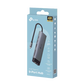 Adaptador HUB 9 en 1, 1 puerto USB-C entrada, 1 puerto HDMI 4K, 1 puerto Ethernet Gigabit, 1 puerto SD y MicroSD, 1 puerto USB-C y 3 puertos USB-A