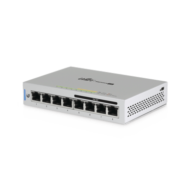 Switch UniFi Administrable capa 2 de 8 puertos Gigabit (4 Puertos Gigabit PoE 802.3af y 4 puertos Gigabit ethernet) 60W
