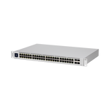 UniFi Switch USW-48-POE, Capa 2 de 48 puertos (32 puertos PoE 802.3af/at + 16 puertos Gigabit) + 4 puertos 1G SFP, 195W, pantalla informativa