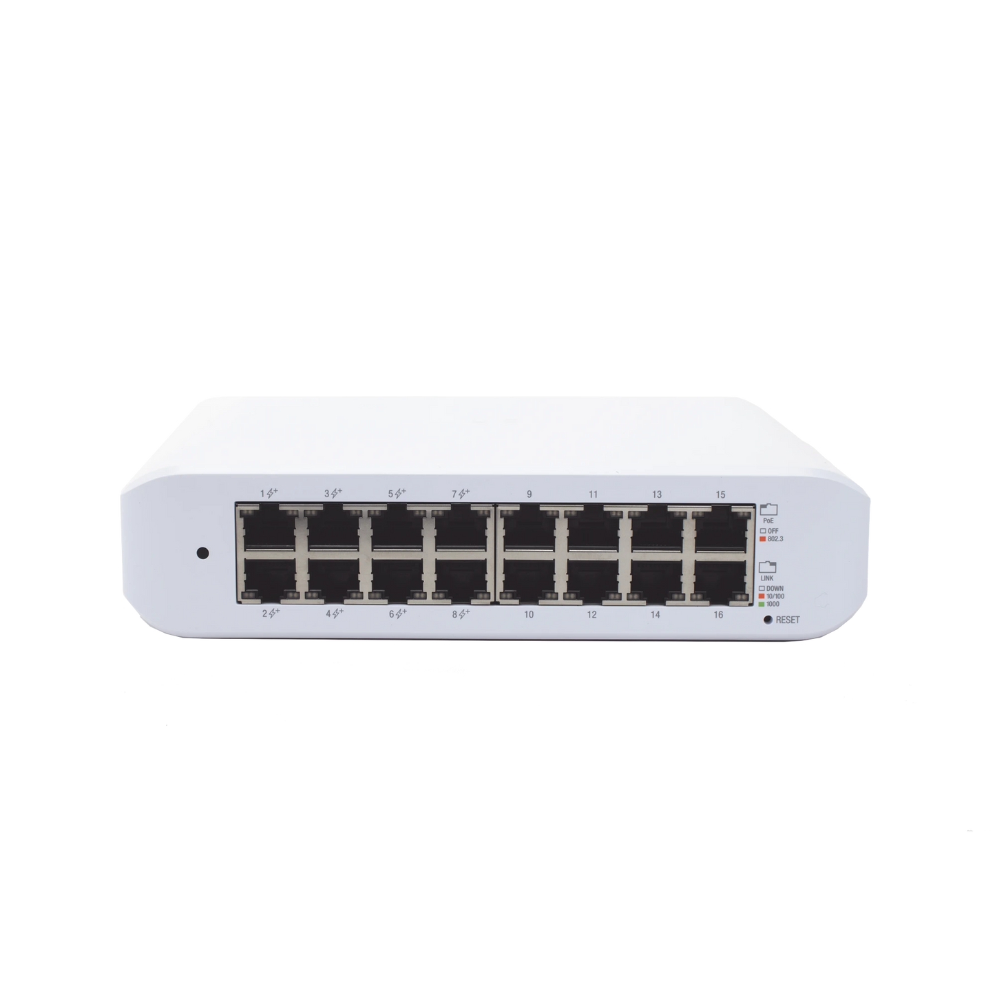 Switch UniFi Lite Administrable PoE de 16 Puertos 10/100/1000 Mbps (8 puertos 802.3af/at), 45 W