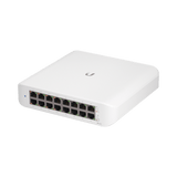 Switch UniFi Lite Administrable PoE de 16 Puertos 10/100/1000 Mbps (8 puertos 802.3af/at), 45 W