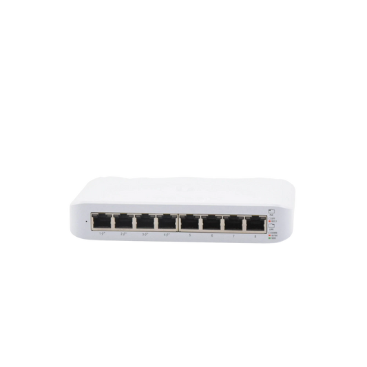 Switch UniFi Lite Administrable PoE de 8 Puertos 10/100/1000 Mbps (4 puertos 802.3af/at), 52 W