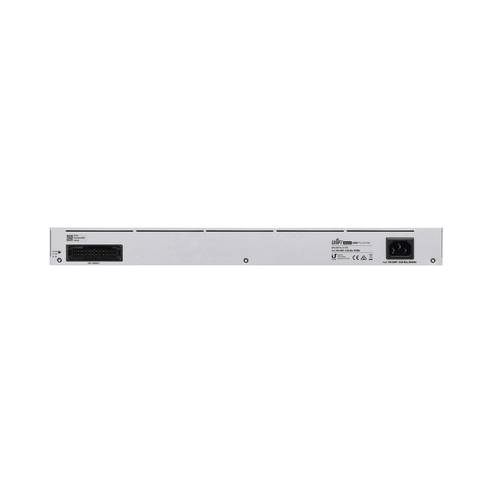 UniFi Switch USW-Pro-24-POE Gen2, con funciones capa 3, de 24 puertos PoE 802.3at/bt + 2 puertos 1/10G SFP+, 400W, pantalla informativa