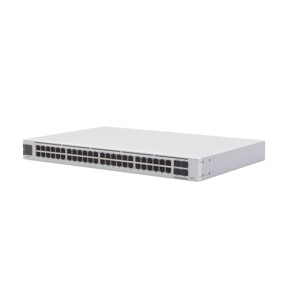 UniFi Switch USW-Pro-48, Capa 3 de 48 puertos Gigabit RJ-45 + 4 puertos 1/10G SFP+, pantalla informativa