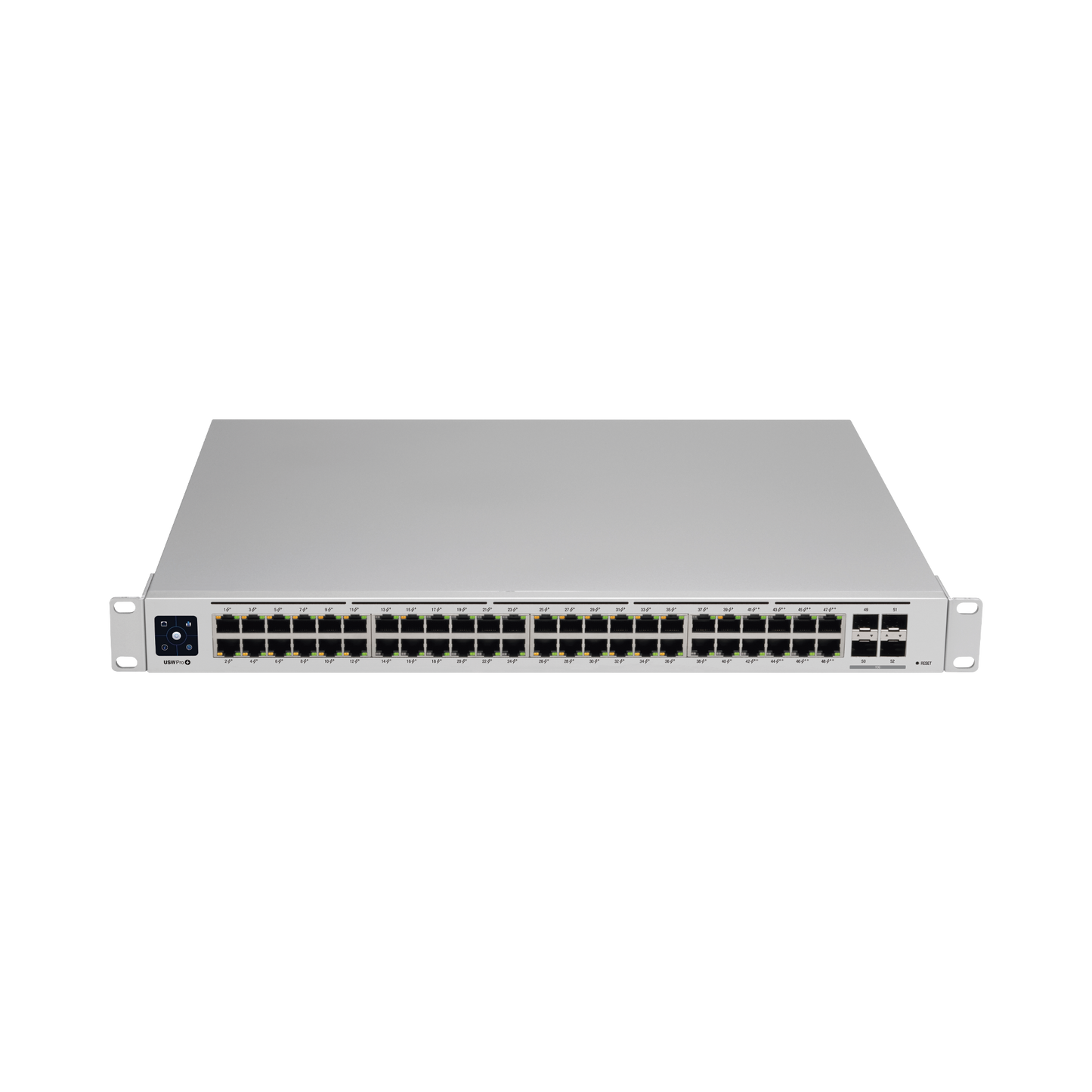 UniFi Switch USW-Pro-48-POE Gen2, Capa 3 de 48 puertos PoE 802.3at/bt + 4 puertos 110G SFP+, 600W, pantalla informativa