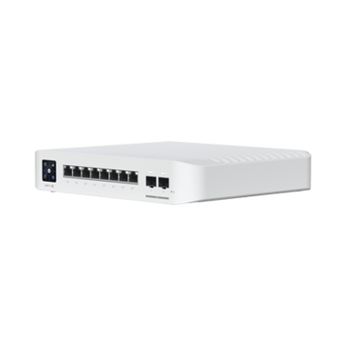 Switch UniFi Pro 8 PoE Administrable Capa 3, 8 puertos GbE / (6) puertos POE+ af/at y (2) puertos POE++ 802.3bt / (2) puertos SFP+ 10G / 120W de presupuesto POE