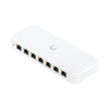 UniFi Switch Ultra 60W Administrable / 8 puertos GbE / (1) puerto POE++ IN opcional y (7) puertos POE+/ Wattaje depende de fuente o POE IN / Incluye fuente AC hasta 62W para POE