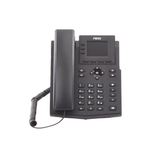 Teléfono IP Wi-Fi empresarial para 4 líneas SIP con pantalla LCD de 2.4 pulgadas a color, Opus y conferencia de 3 vías, PoE.