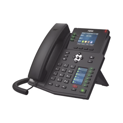 Teléfono IP Empresarial con Estándares Europeos, 12 lineas SIP con pantalla a color, 30 teclas DSS/BLF, puertos Gigabit, IPv6, Opus y conferencia de 3 vías, PoE/DC
